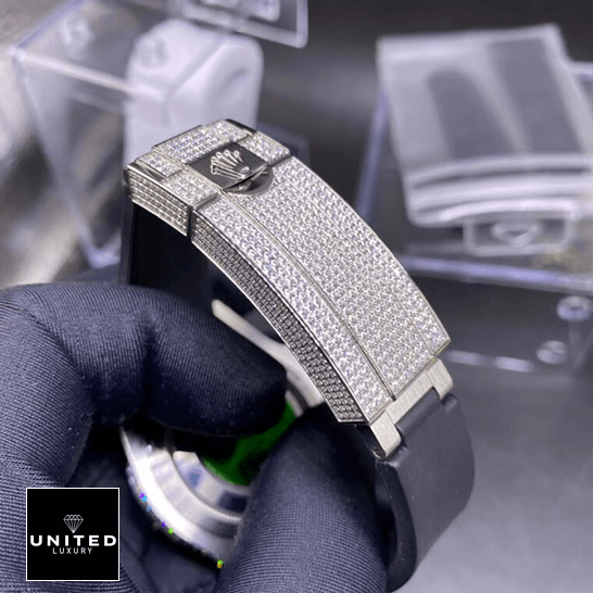 Rolex 116336 Silicon Bracelet Replica diamond clasp