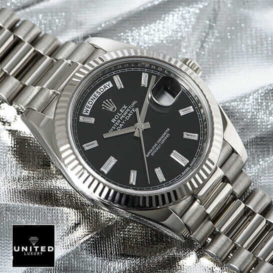 Rolex Day-Date 228238 Rolex Day-Date 118239 Replica Black Dial with Diamonds Replica