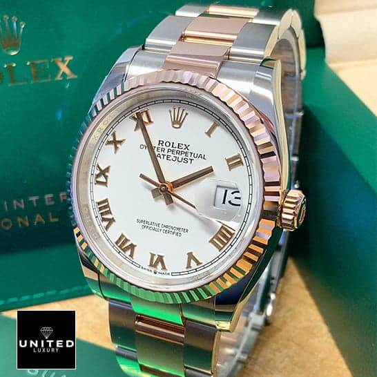 Rolex Datejust 126300 Rolex Datejust 36 White Roman Dial Fluted Bezel Replica