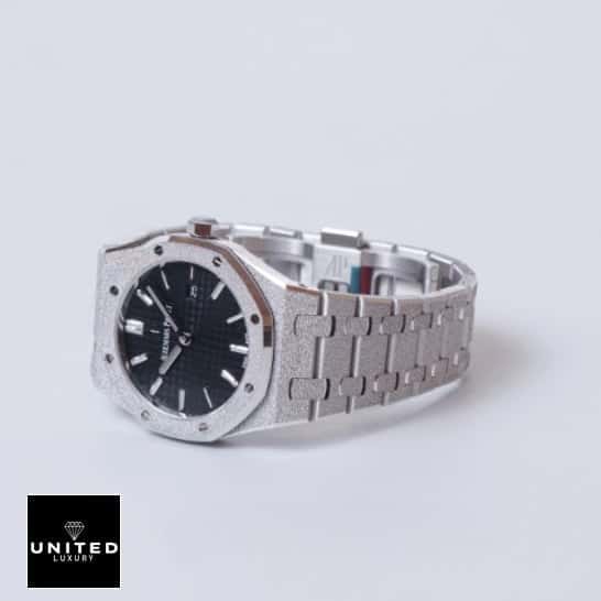 Audemars Piguet Royal Oak 67653BC.GG.1263BC.02 AP Frosted White Gold 67653BC.GG.1263BC.02 Black Dial Replica