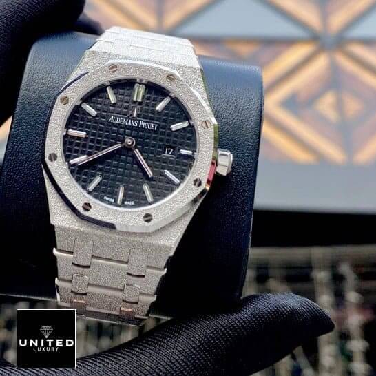 Audemars Piguet Royal Oak 67653BC.GG.1263BC.02 AP Frosted White Gold Bezel 67653BC.GG.1263BC.02 Replica