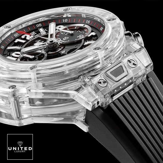 Hublot Big Bang Unico Hublot Big Bang Unico Magic Sapphire 45mm 411.JX_.1170.RX Replica black background