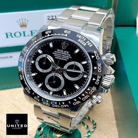 Rolex Daytona Cosmograph 116520 Rolex Daytona 116500ln-0002 Black Bezel Black Dial Replica Button & Crown Pusher