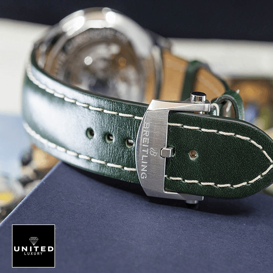Breitling Premier B01 Chronograph AB0118A11L1X1 Breitling Premier Green AB0118A11L1X1 Green Leather Replica upside view