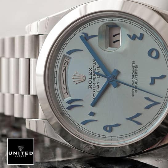 Rolex Day-Date 228206 Rolex DayDate 40 228206 Replica Turquoise Dial & Arabic indices