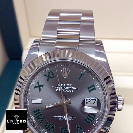 Rolex Datejust 126334 Wimbledon Replica rolex 126334 wimbledon replica13 Rolex Datejust 126334 Wimbledon Romen Numerial Dial Fluted Bezel Replica
