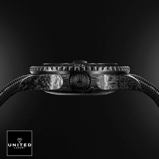 Rolex DiW NTPT Carbon Black button & crown pusher Replica