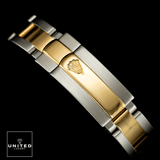 Rolex Datejust 179173 Stainless Steel Two Tone Bracelet Fold Clasp on the Rolex Logo Replica